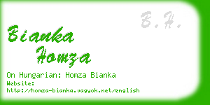 bianka homza business card